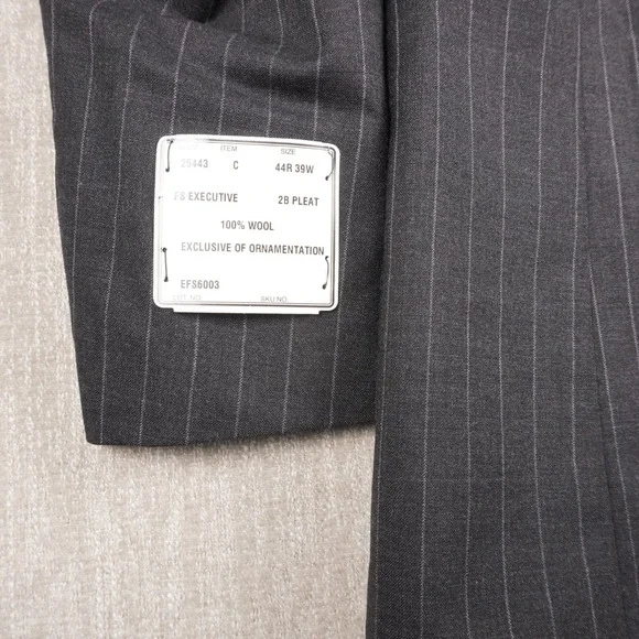 Jos. A. Bank Blazer Classic Charcoal Black Mens 44R 100% Wool 2 Button 100% Wool - Picture 5 of 15